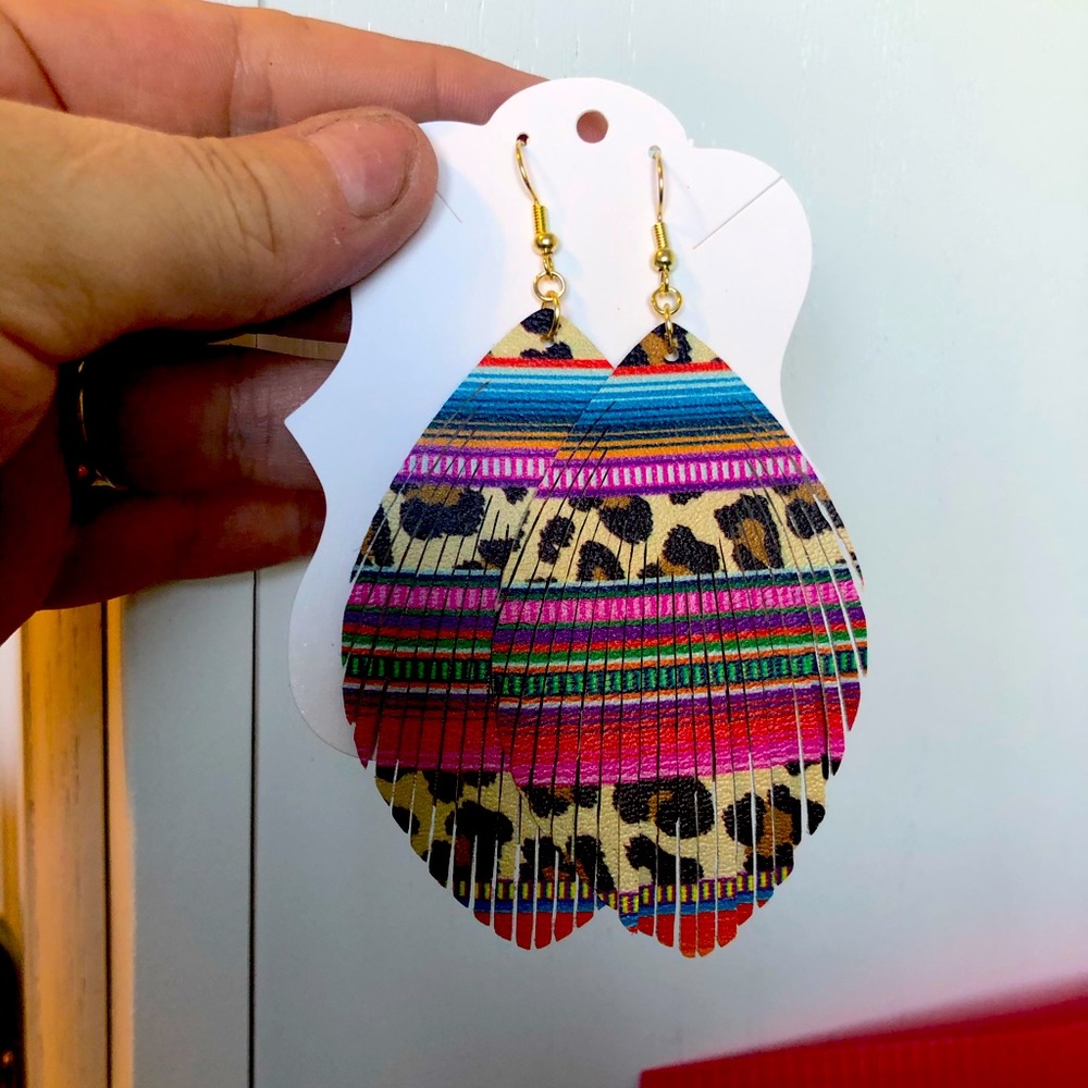 Faux Leather Earrings